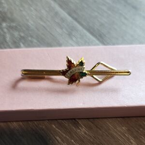 Vintage Maple Leaf Edmonton Gold Tie Clip